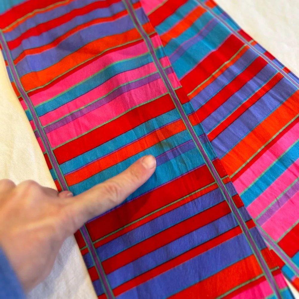 Vintage Liz Striped Scarf